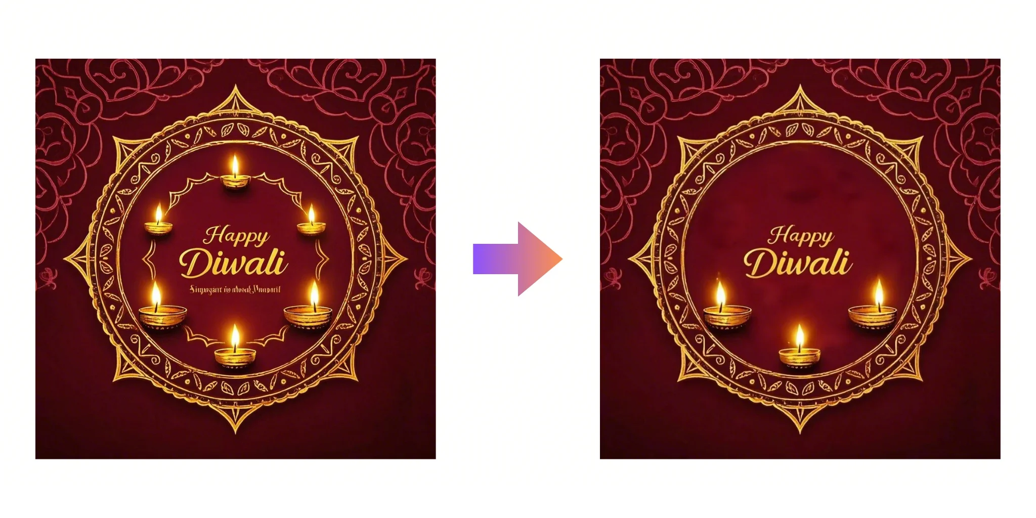 Biglietto d'auguri Diwali online