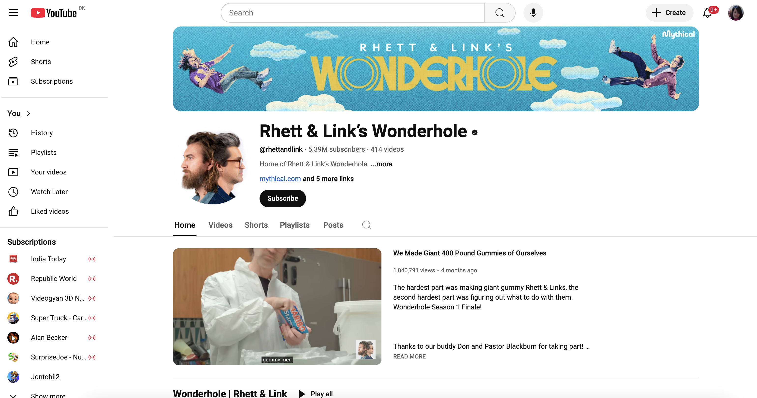 Rhett and Link Wonderhole