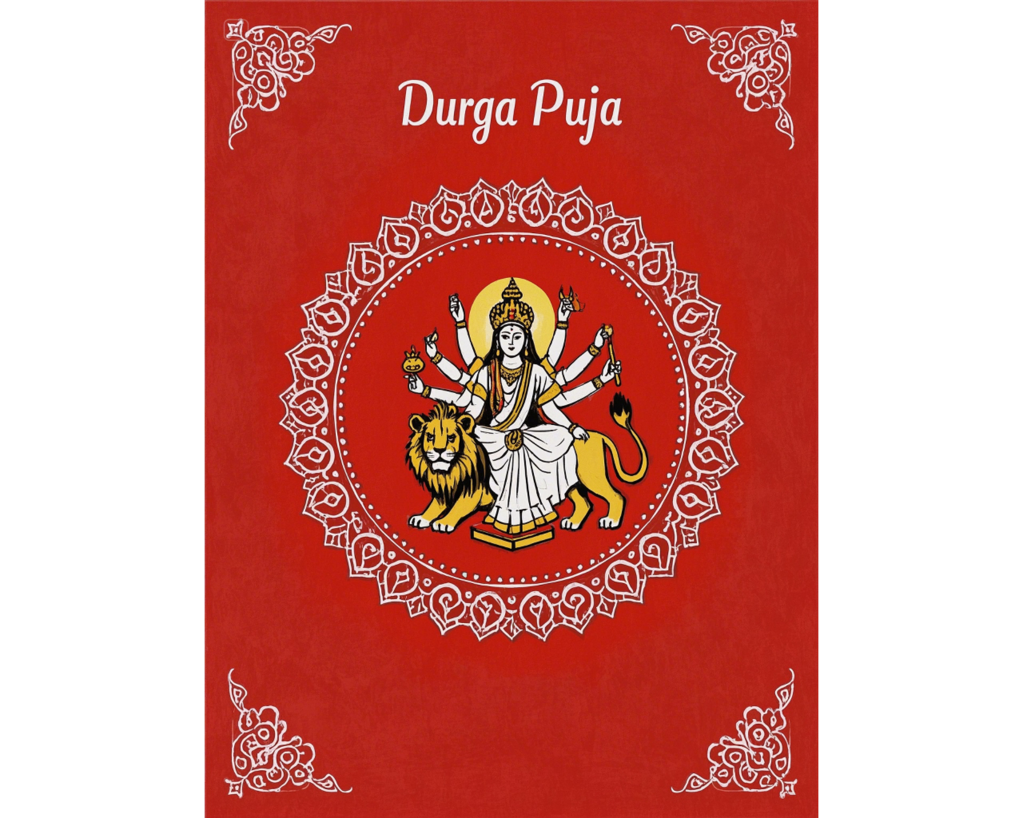 杜爾迦普迦邀請卡設計