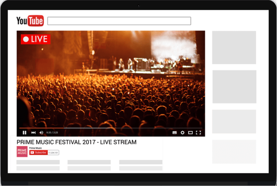 Doing live stream sessions to increase YouTube watch time