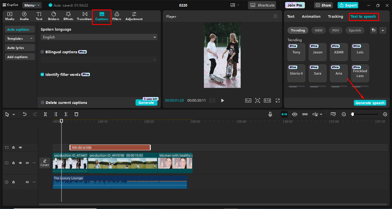 A TikTok videó szerkesztése a Capcut asztali videószerkesztő segítségével