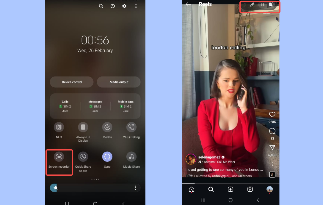 Record Instagram Reels on Android