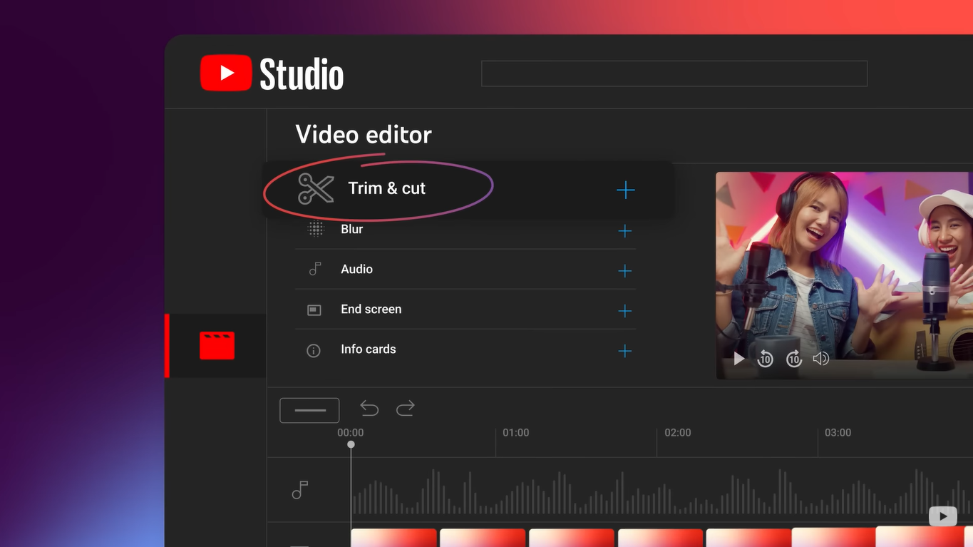 Image showing how to make Shorts from a YouTube video by trimming and cutting