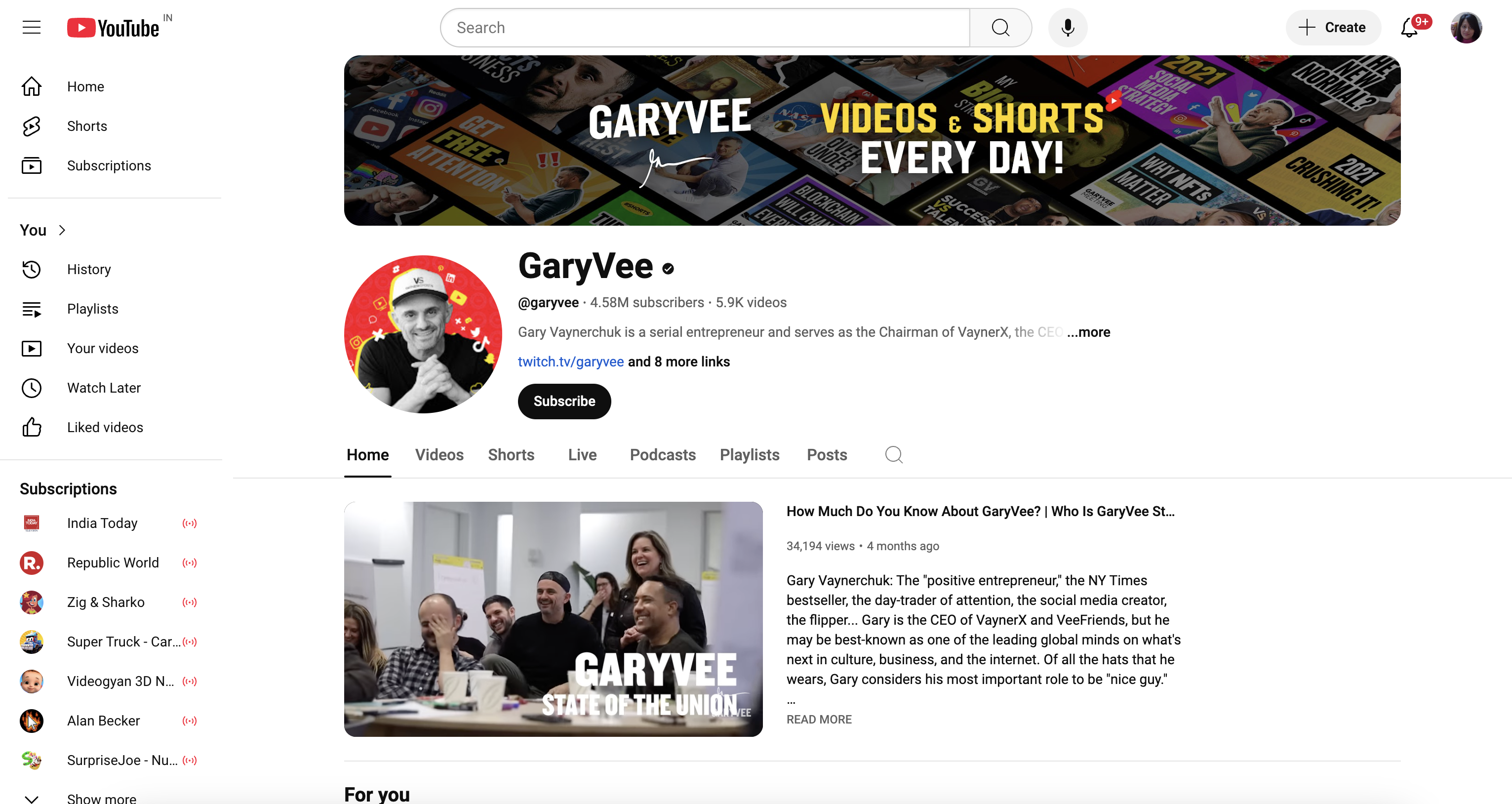 GaryVee (Gary Vaynerchuk)-best YouTube channel for digital marketing