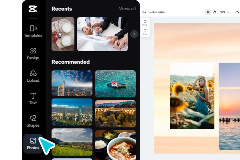 Импортируйте желаемые изображения