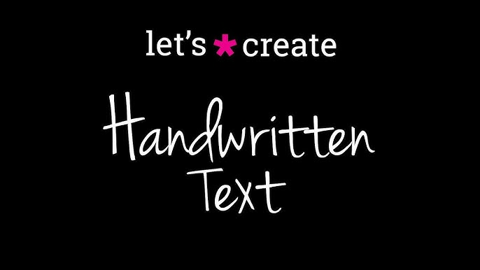 Image showing an example of handwriting text effect