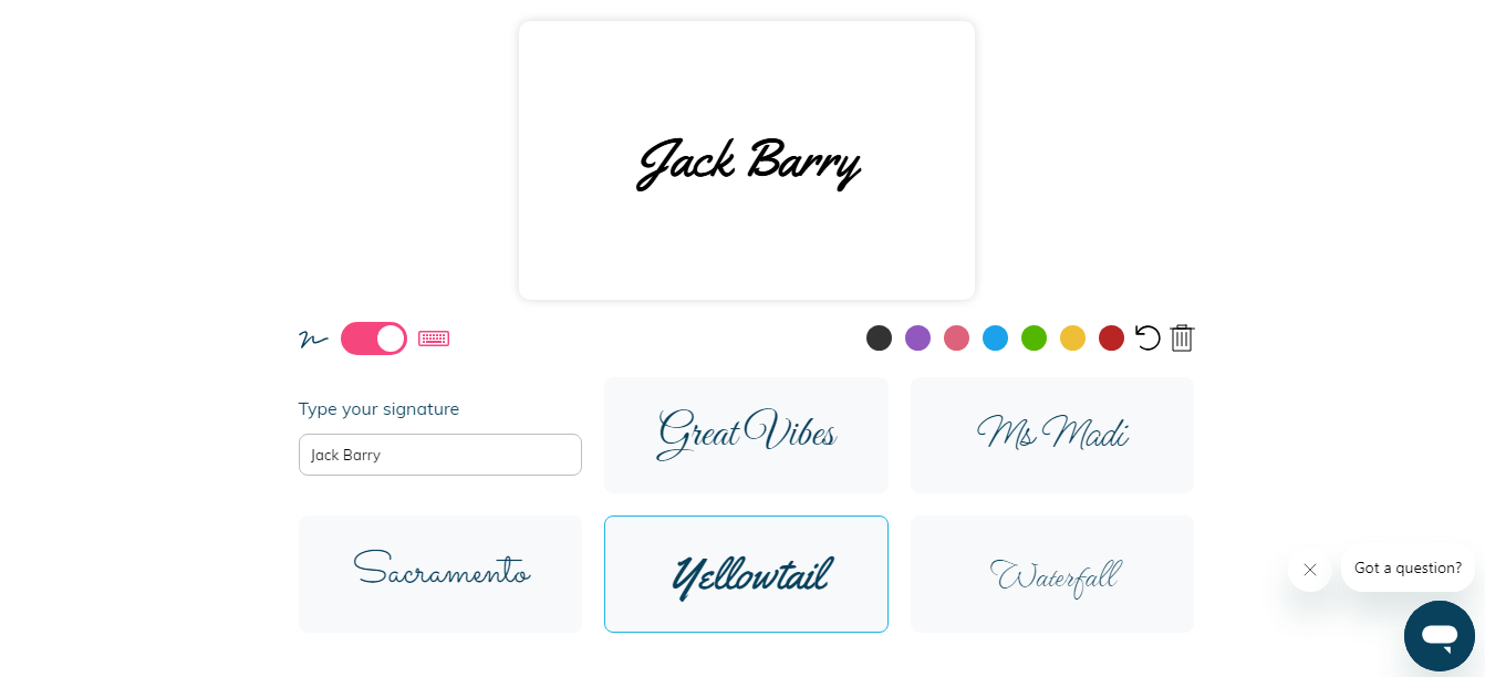 Create handwritten logo signature online