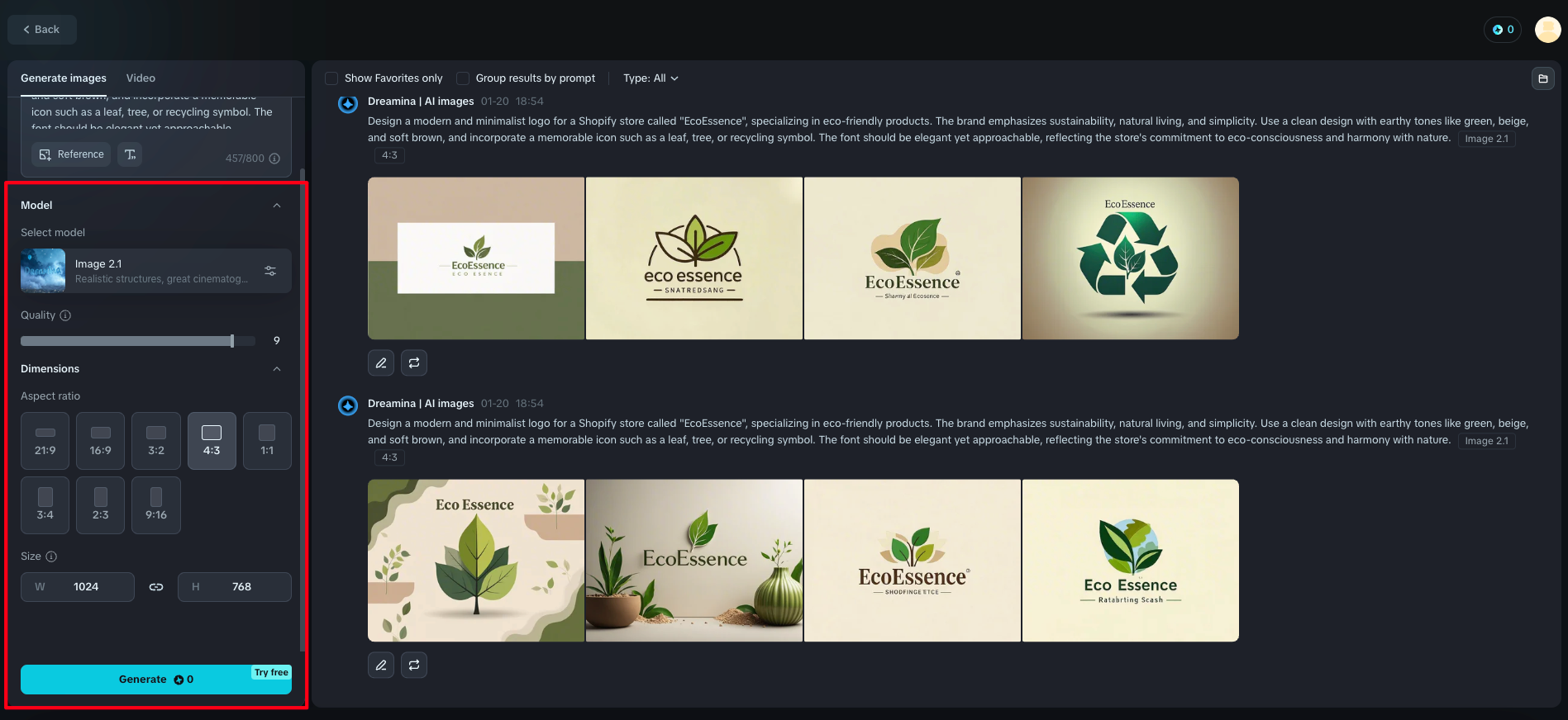 logo cho cửa hàng Shopify