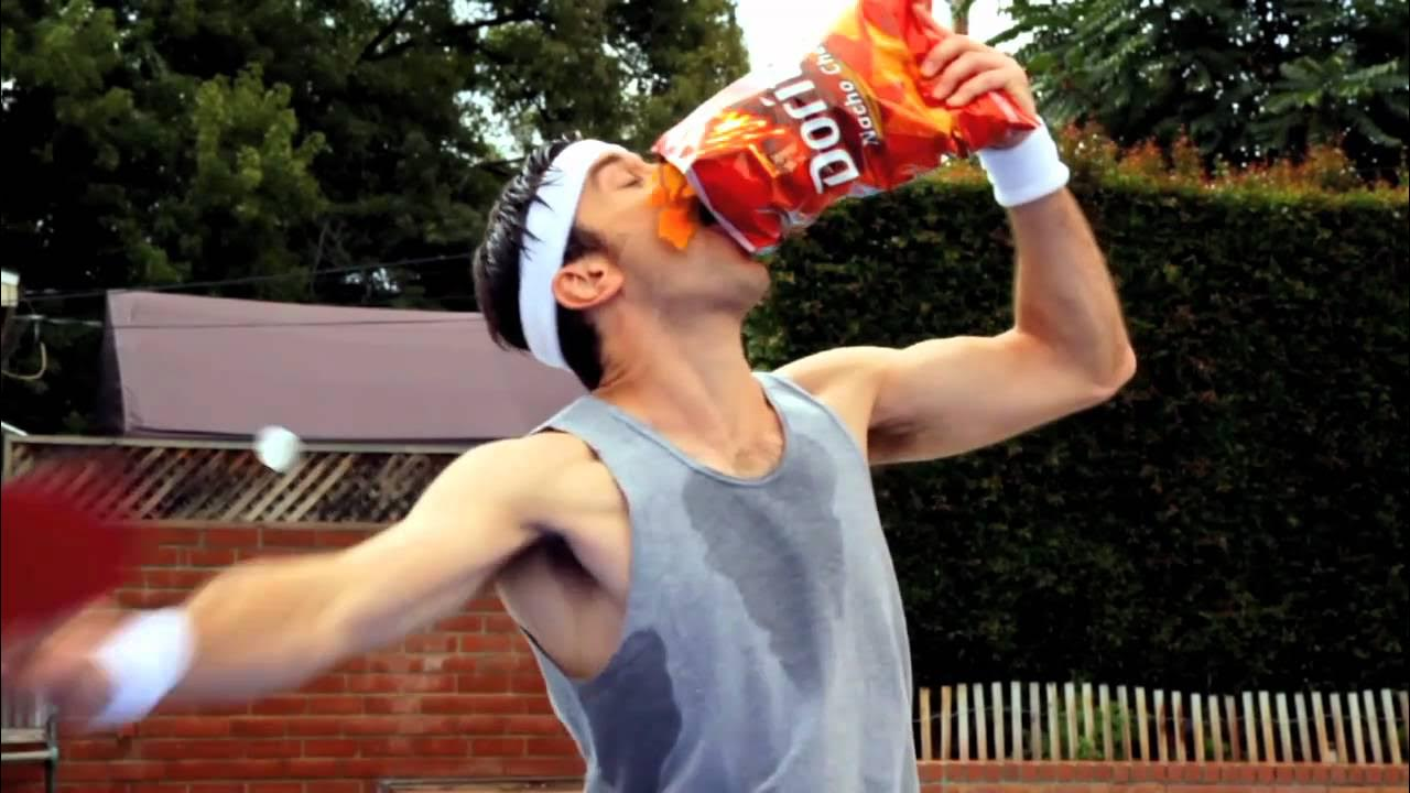 Father using Doritos to calm baby - a popular ad on YouTube
