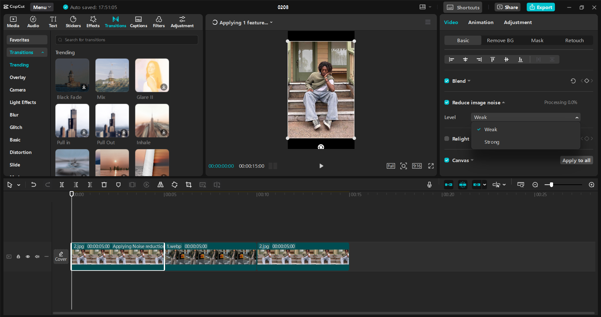 Інтерфейс настільного відеоредактора CapCut - ідеальний спосіб зробити котушку для редагування фотографій