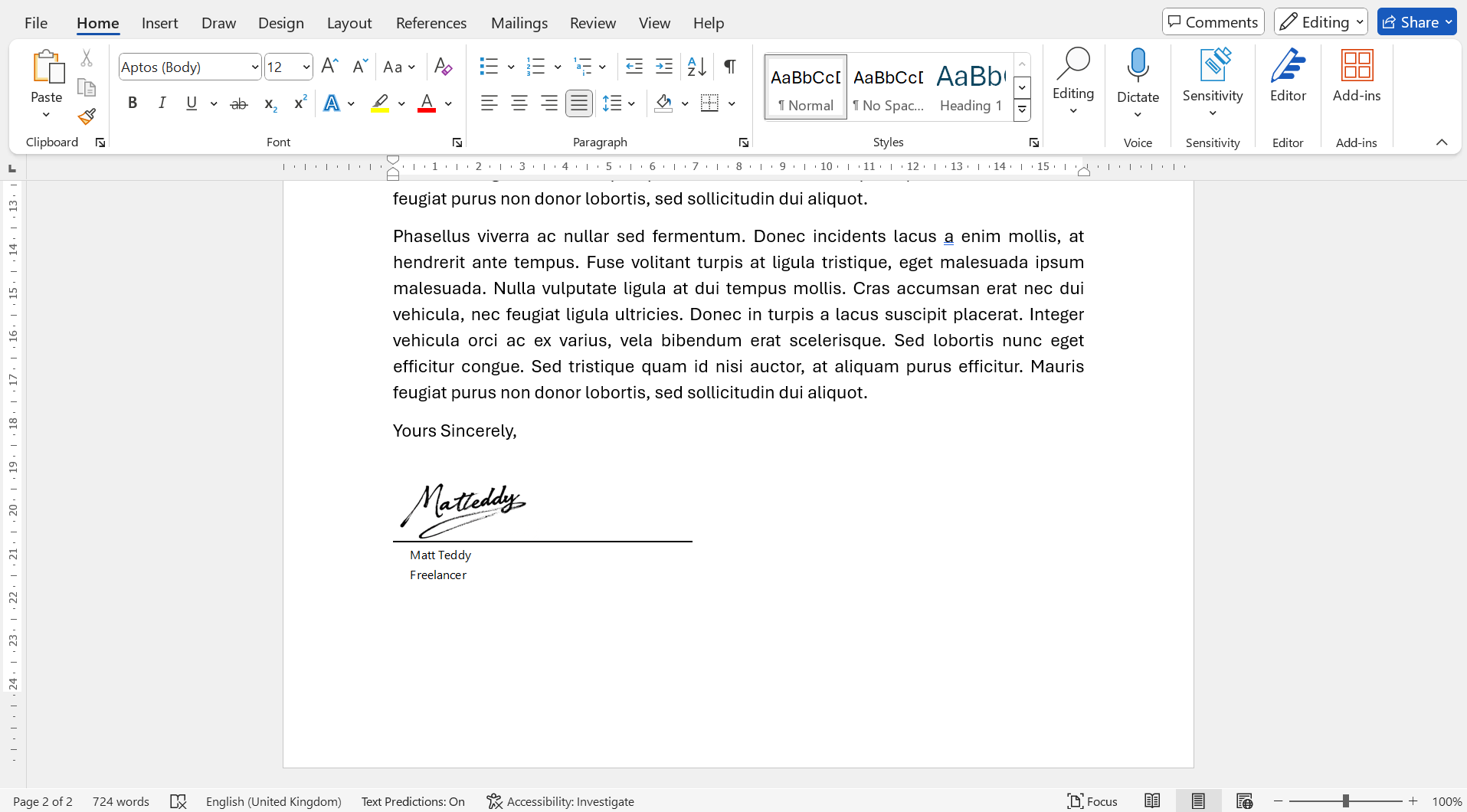 Cum creați o semnătură electronică în Word