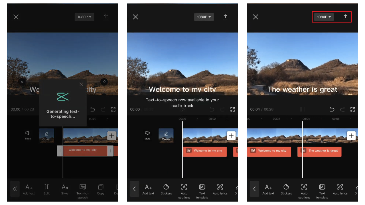 Edit and export your project