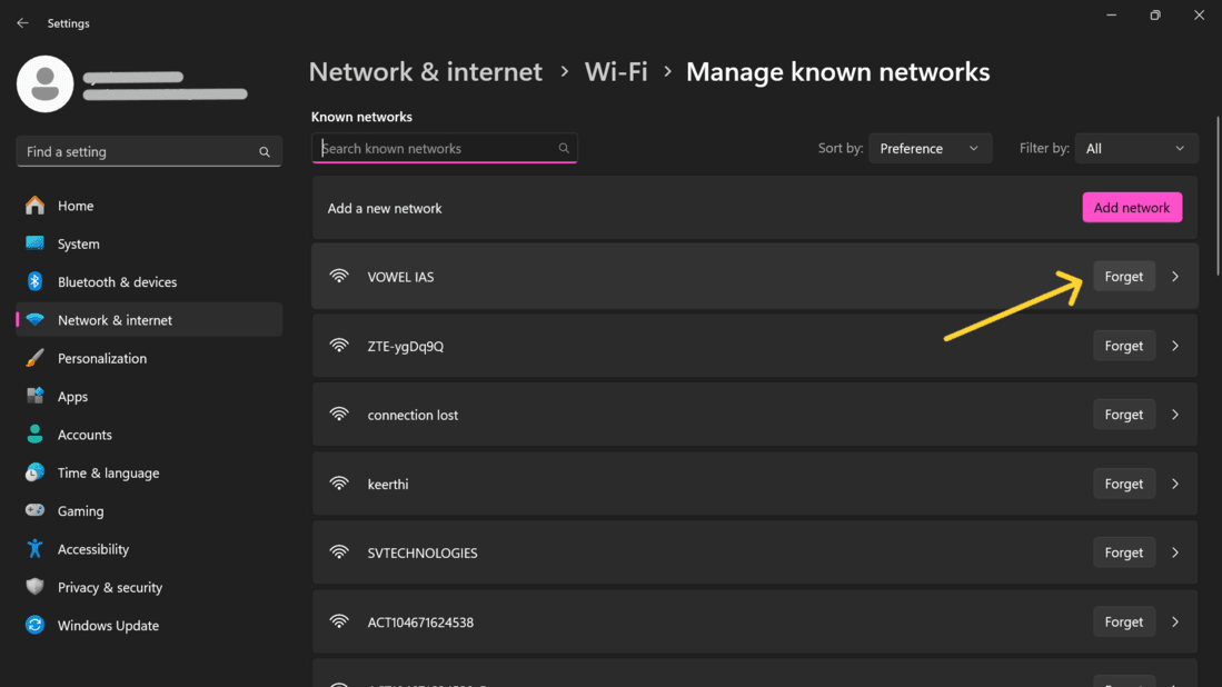 Swritch network connections