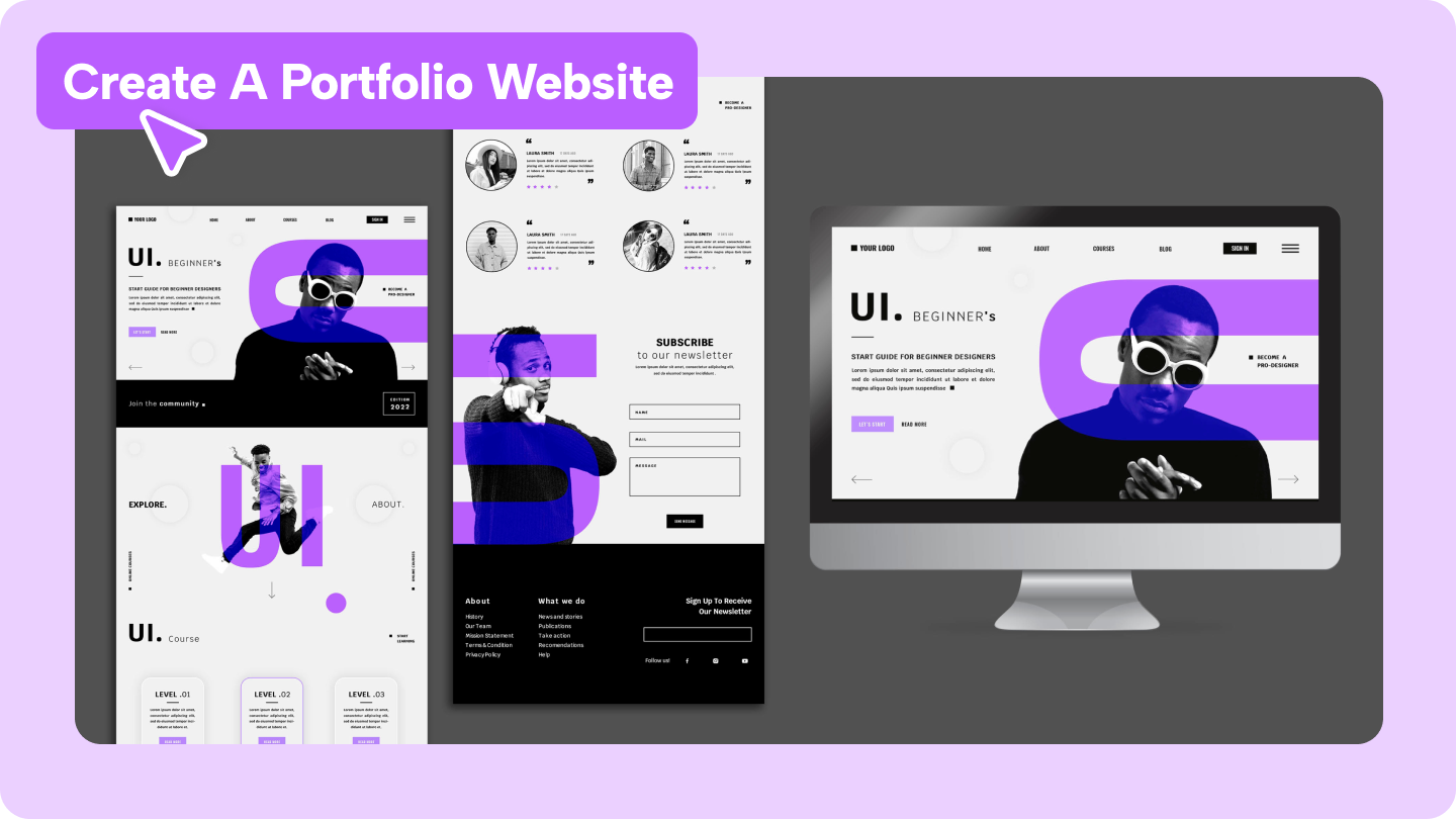 how to make a portfolio website