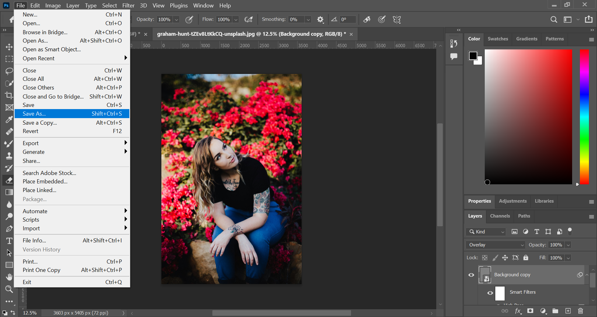 Photo shopでシャープにして保存する方法