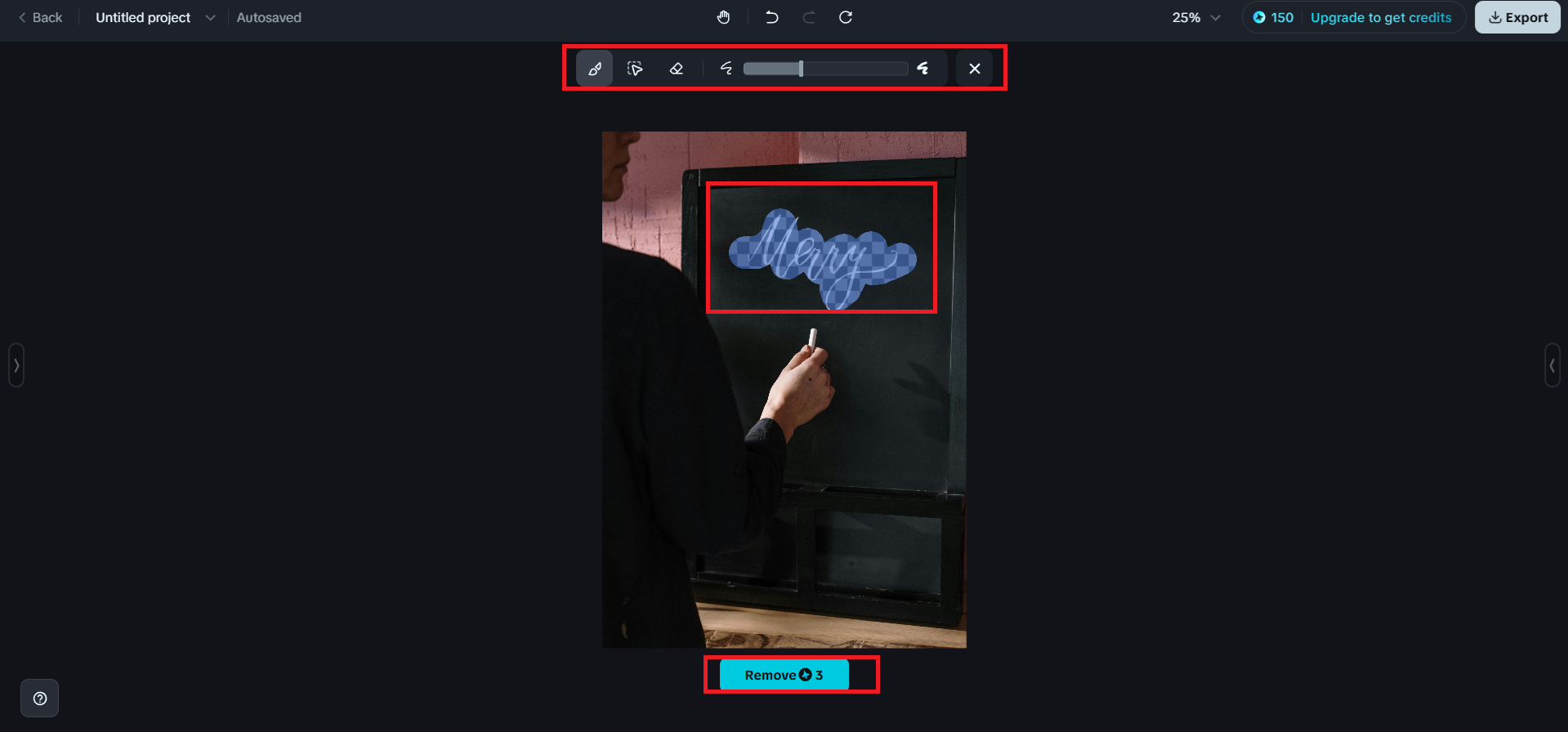 Removing text from the JPEG image