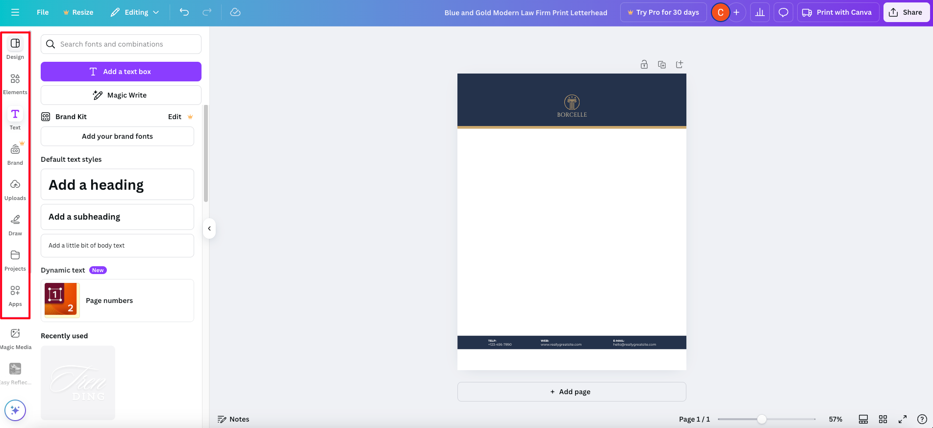 letterhead format with logo