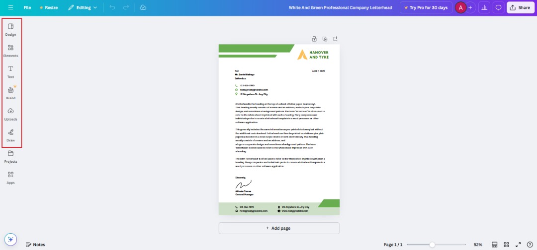 how to create headed paper