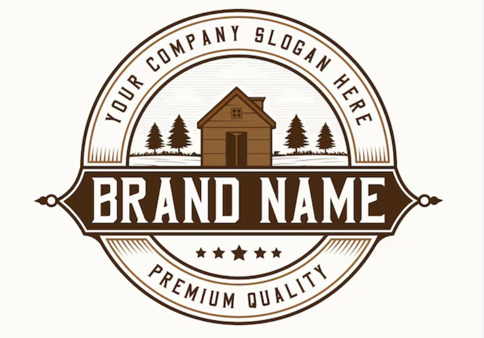 Cas d'utilisation d'un effet de grain de bois dans Illustrator : image de marque et logos rustiques