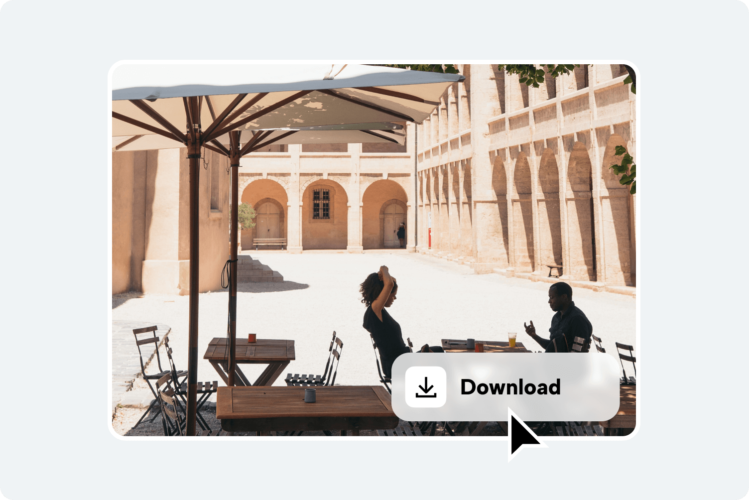 Download upscaled image