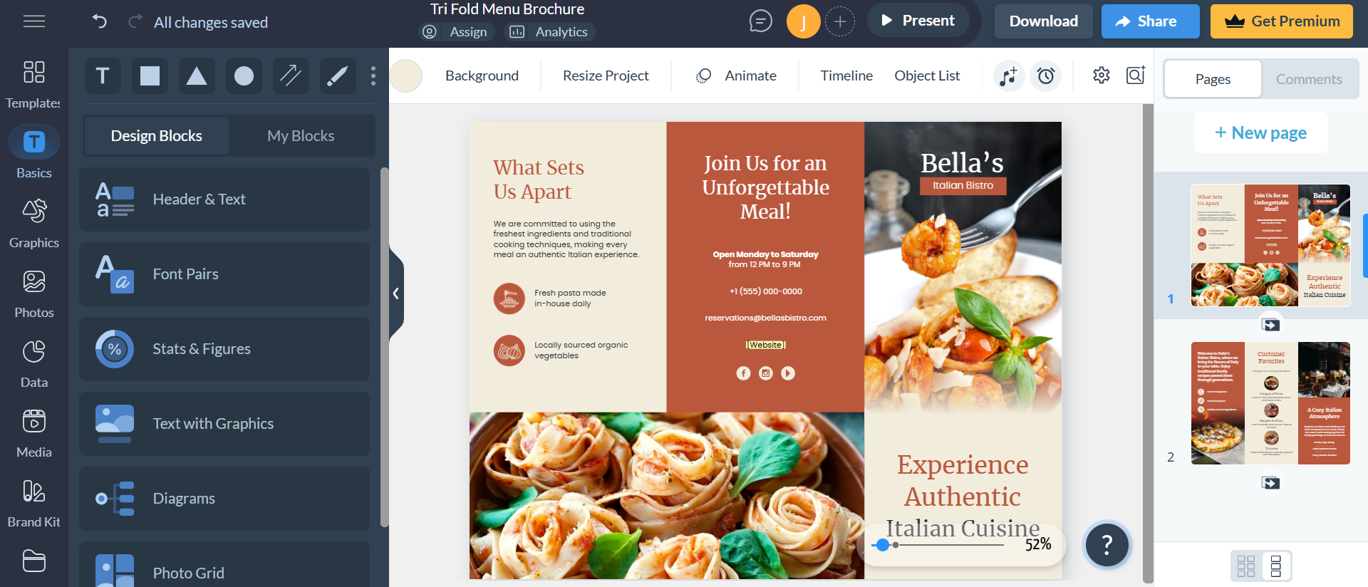 อินเทอร์เฟซ Visme