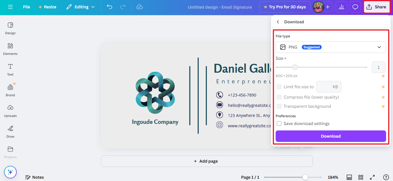 custom email signature free online