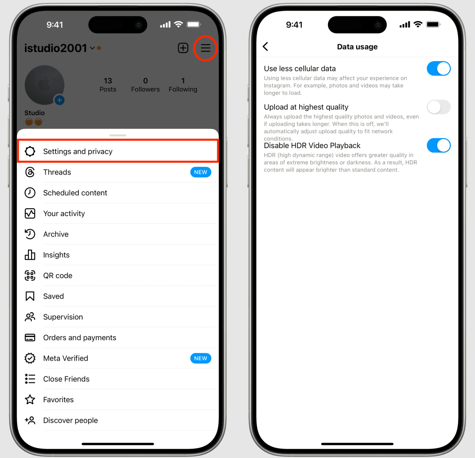Turn off the data saver
