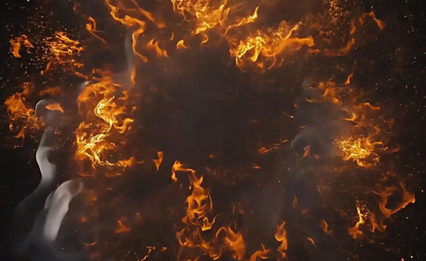 Film Burn Video Overlays: Intensive Feuerausbrüche