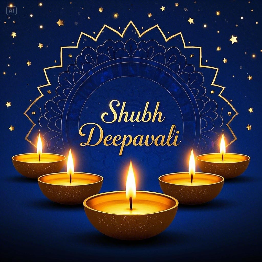 Carta tradizionale del Diwali felice