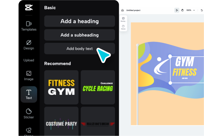 додавання тексту та елементів