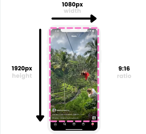 ใช้รูปแบบ ขนาด และขนาดที่แนะนำบน Instagram