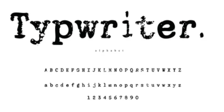 Common kinds of handwriting effects: Typewriter style