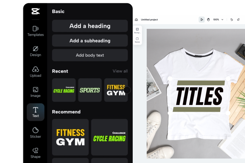 Почніть проект логотипу футболки.