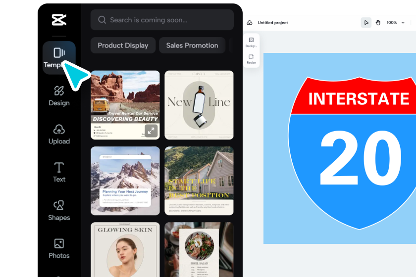 템플릿을 선택하거나 처음부터 시작