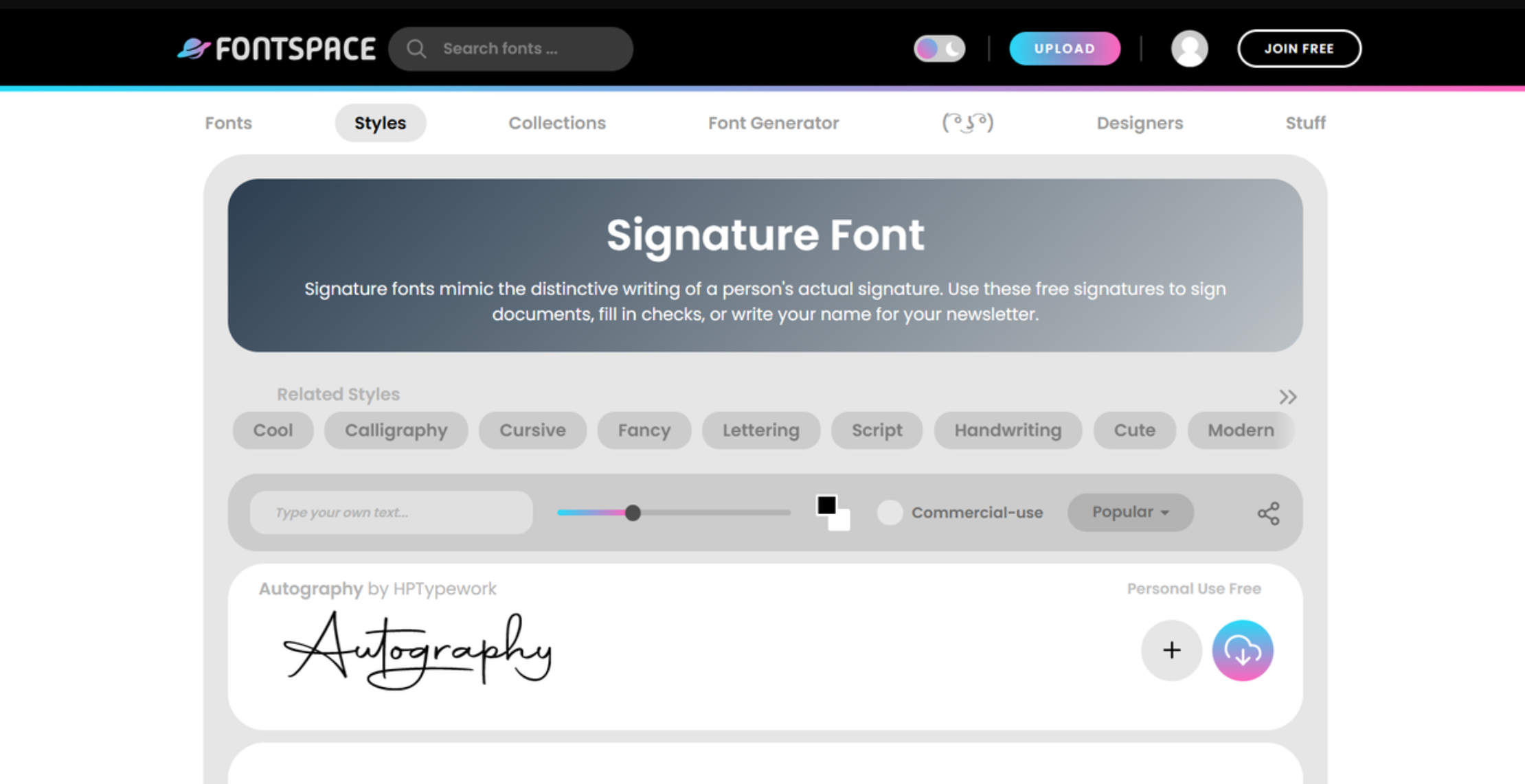 Signature creator calligraphy