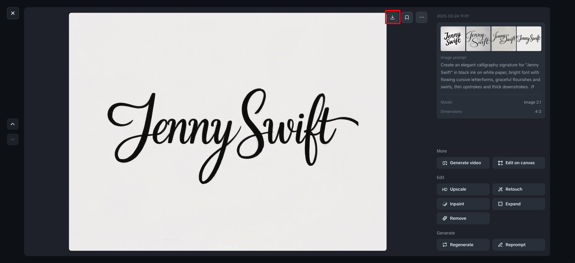 Signature style font generator