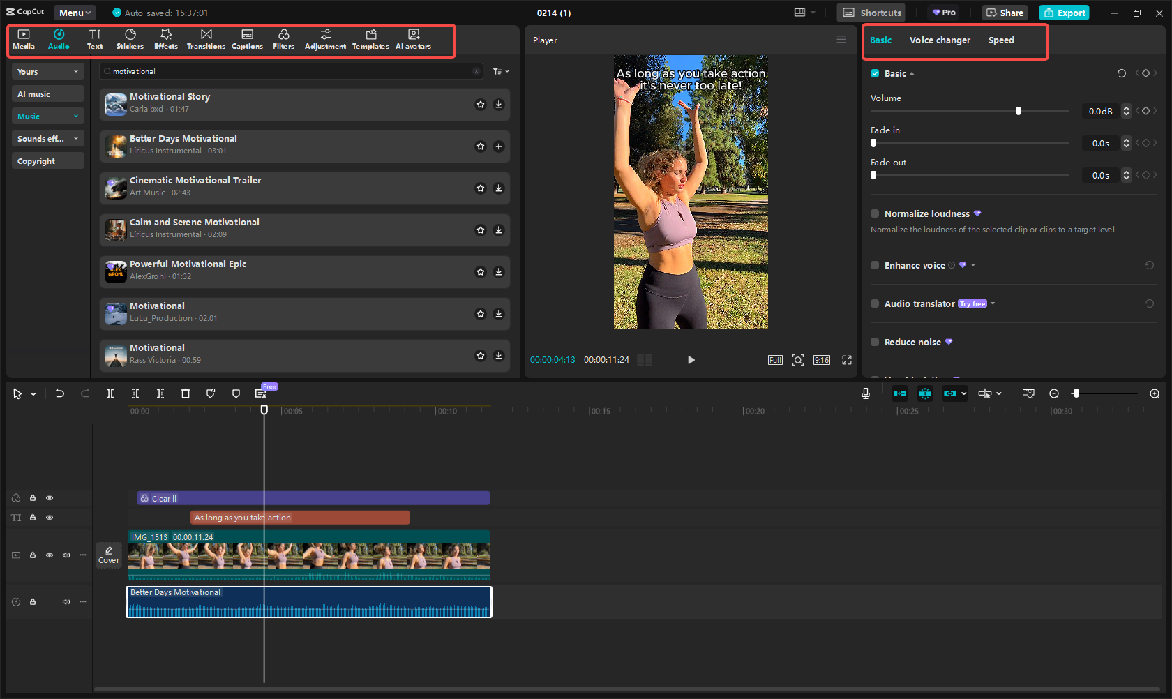 Edytuj swoją motywacyjną rolkę