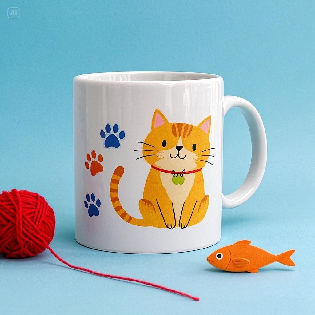 パーソナライズされた猫のマグ