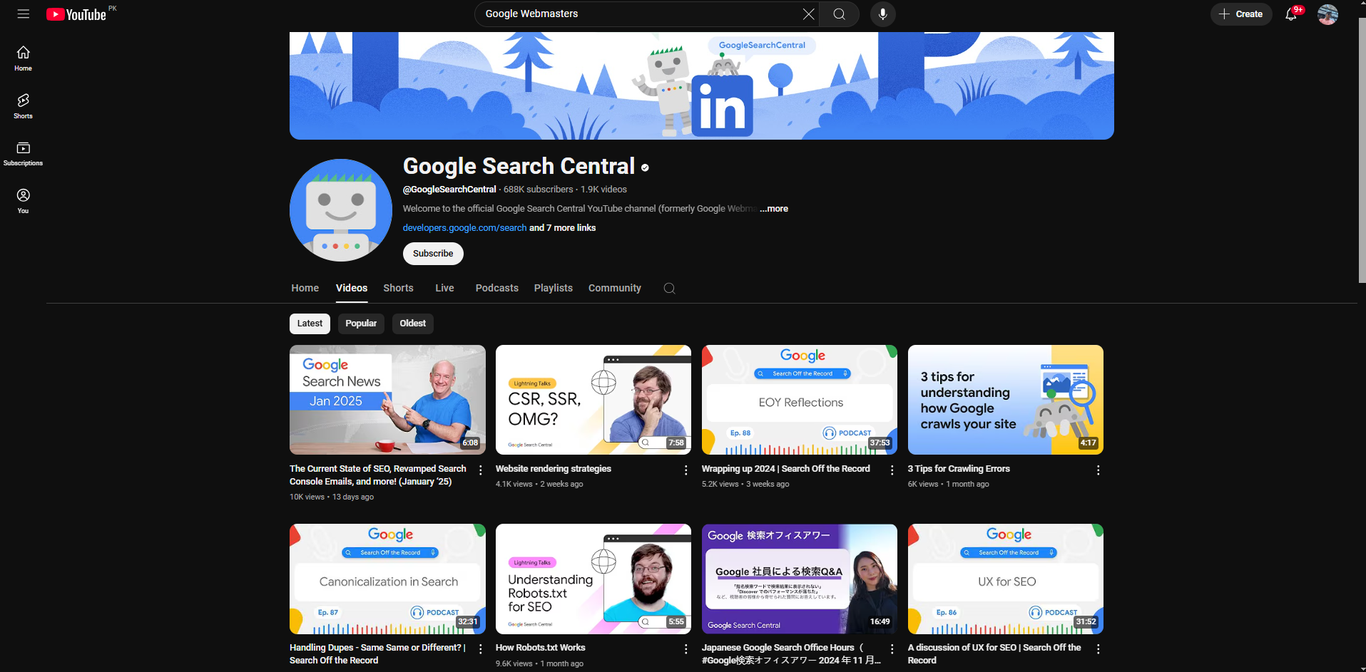Juruweb Google - saluran penggodaman pertumbuhan YouTube terbaik