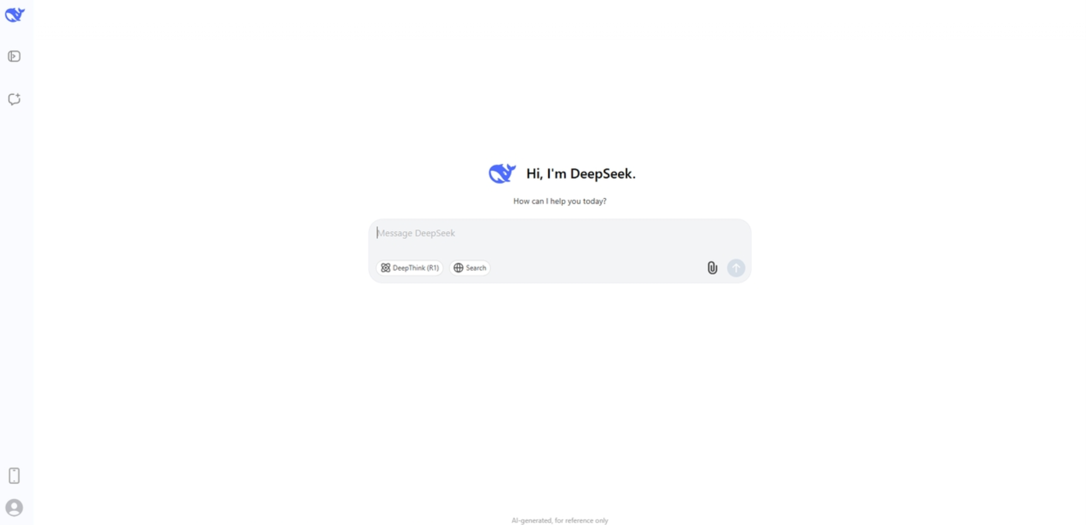 Интерфейс DeepSeek - идеальный ИИ-чат