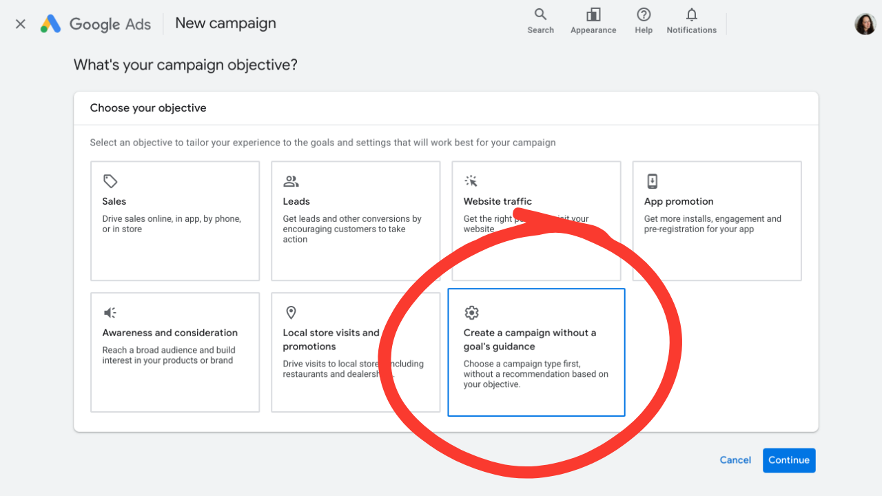 Menetapkan tujuan kampanye untuk iklan YouTube yang disponsori