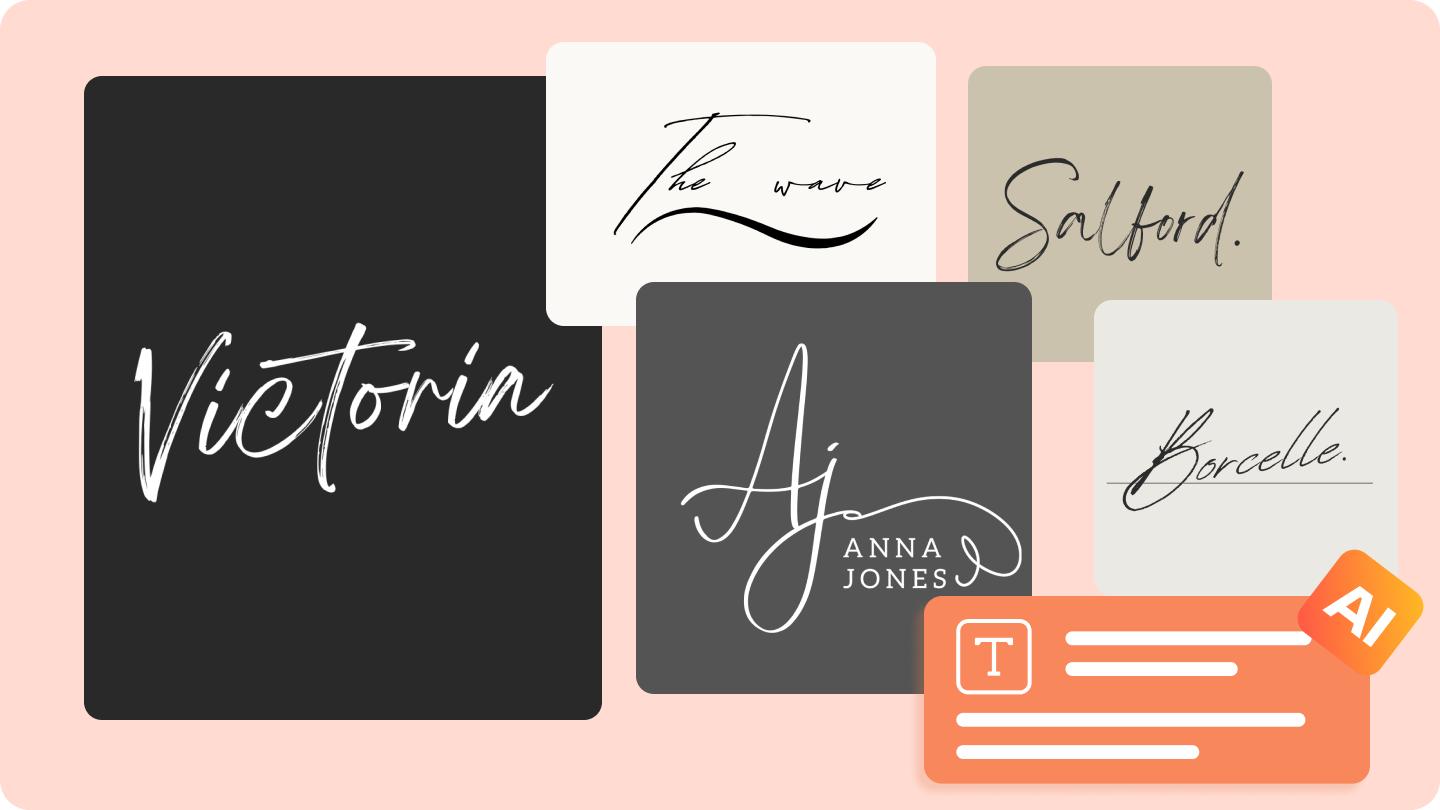 create calligraphy signature