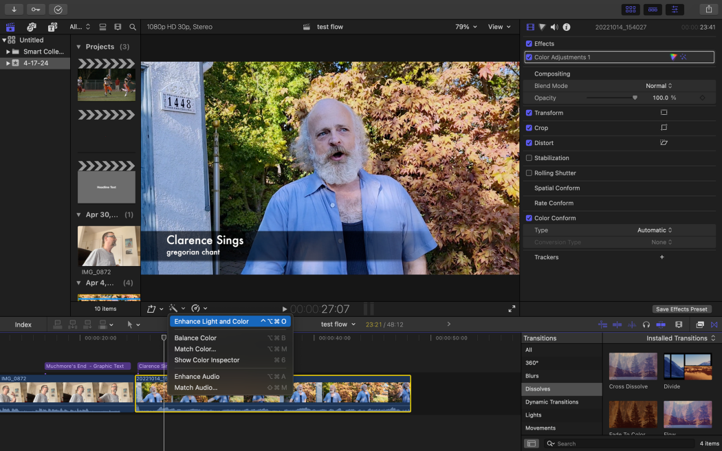Final Cut Pro -käyttöliittymä ihanteellinen työkalu tekstin kirjoittamiseen videoihin
