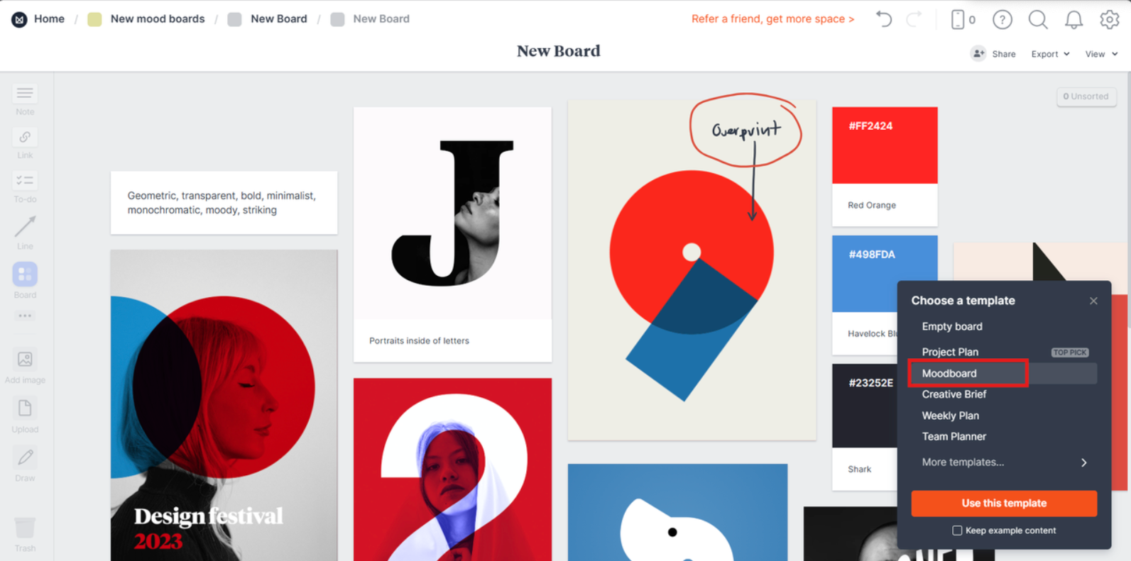 Cómo hacer un tablero de humor de moda