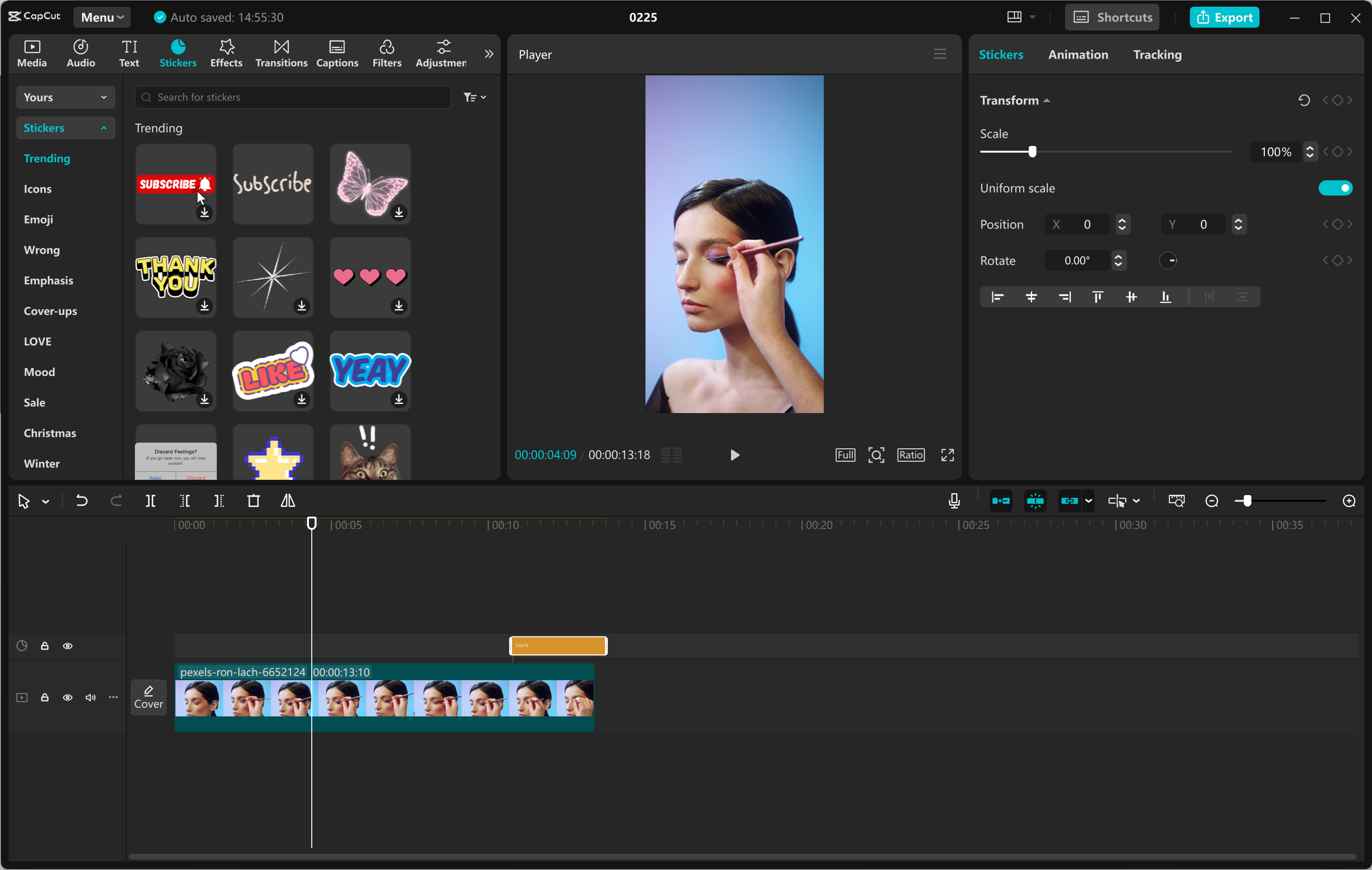 อินเทอร์เฟซของCapCutโปรแกรมแก้ไขวิดีโอเดสก์ท็อป - เครื่องมือยอดนิยมสำหรับการสร้างวงล้อคุณภาพสูง