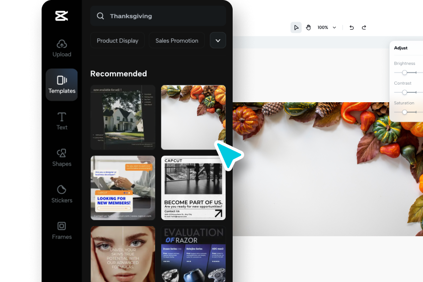 Choose a Thanksgiving poster template