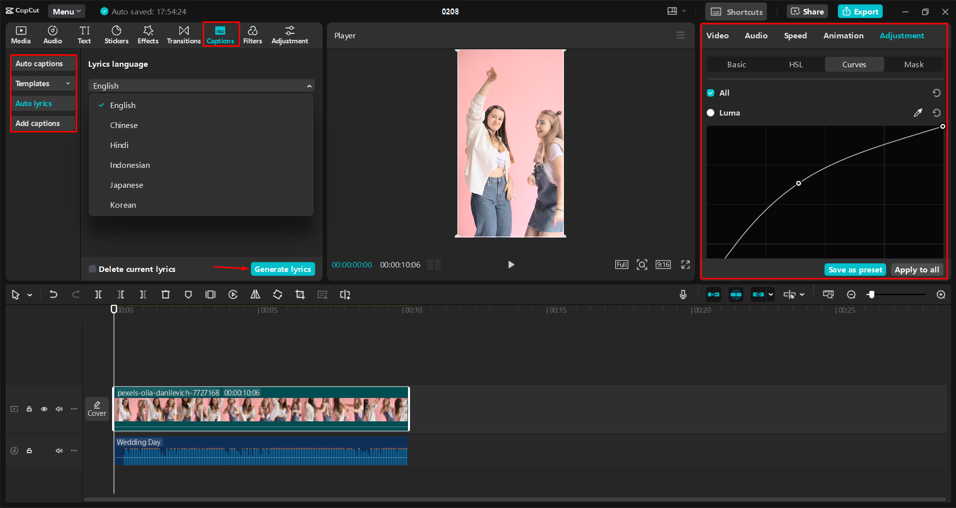 在CapCut桌面視訊編輯器中增強Instagram的視訊