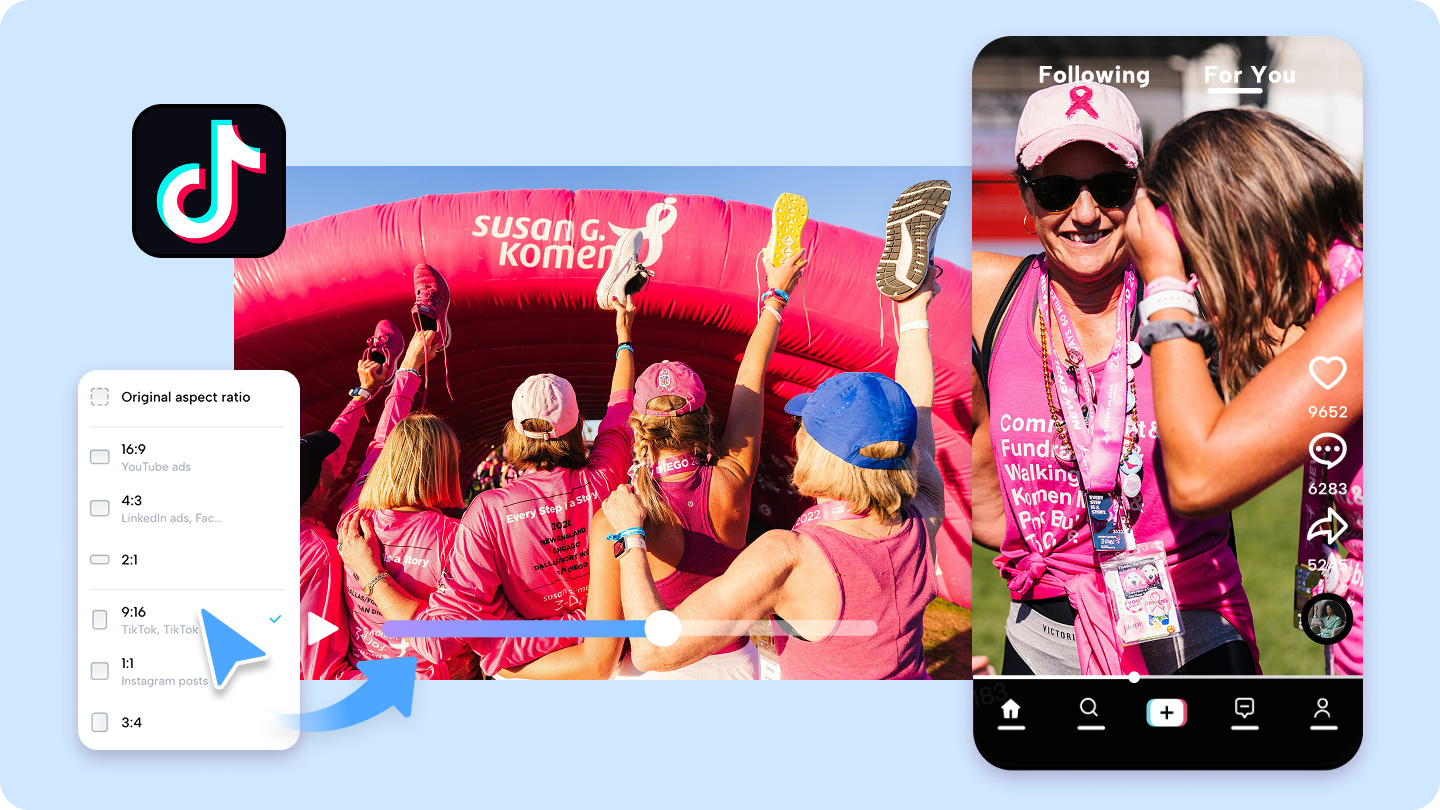 Pippit Poster varyasyon seçimi ve yüksek çözünürlüklü indirme seçenekleri